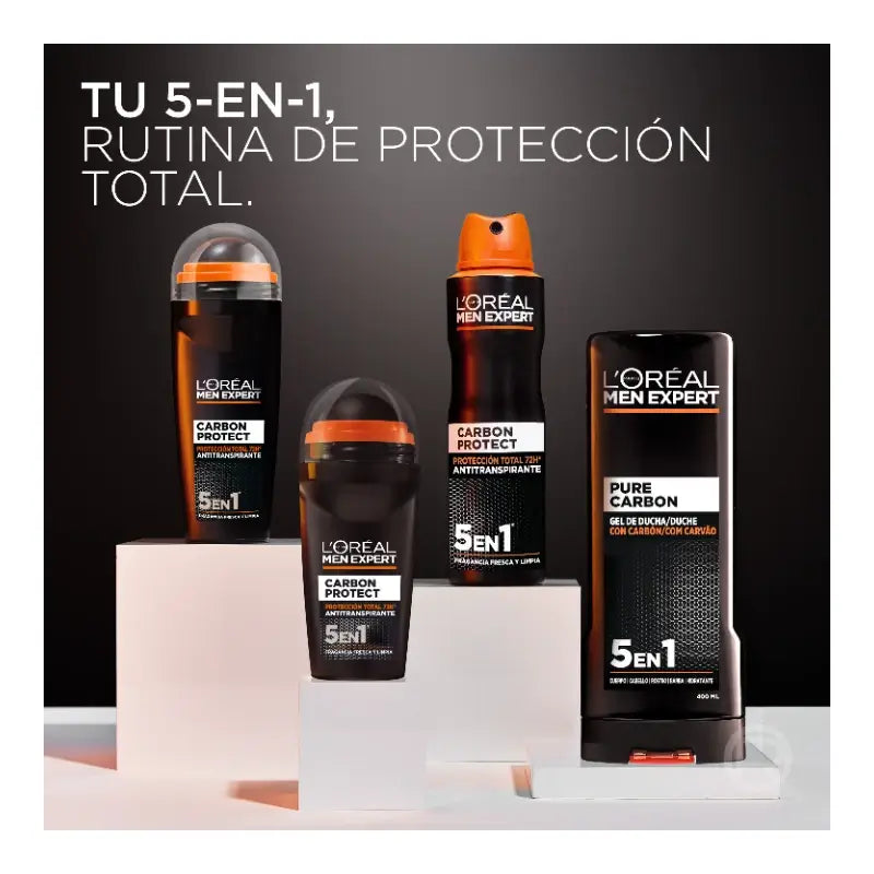 L'Oreal Paris Roll-On Desodorizante Roll-On, Proteção Total 48H, Para Homens, 50 ml