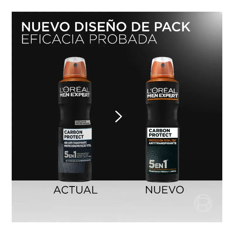 L'Oreal Paris Desodorizante em Spray, Proteção Total 48H, Para Homem, 150 ml