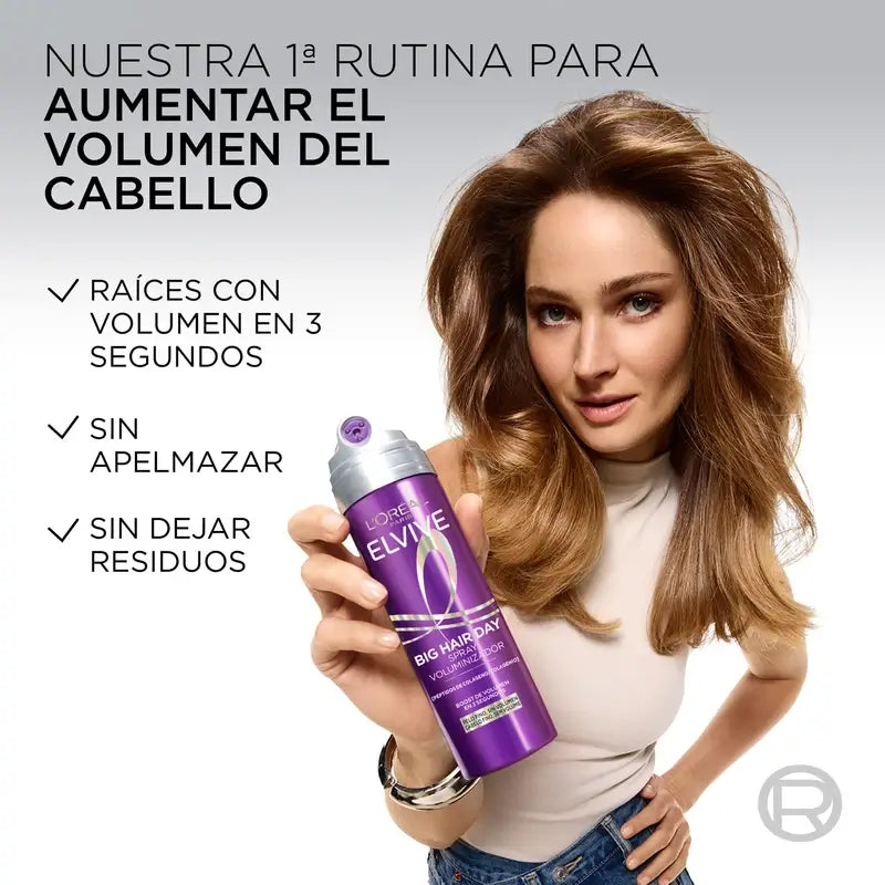 L'Oréal Paris Elvive Dia do Cabelo Grande Spray de Volume Refrescante, 200 ml