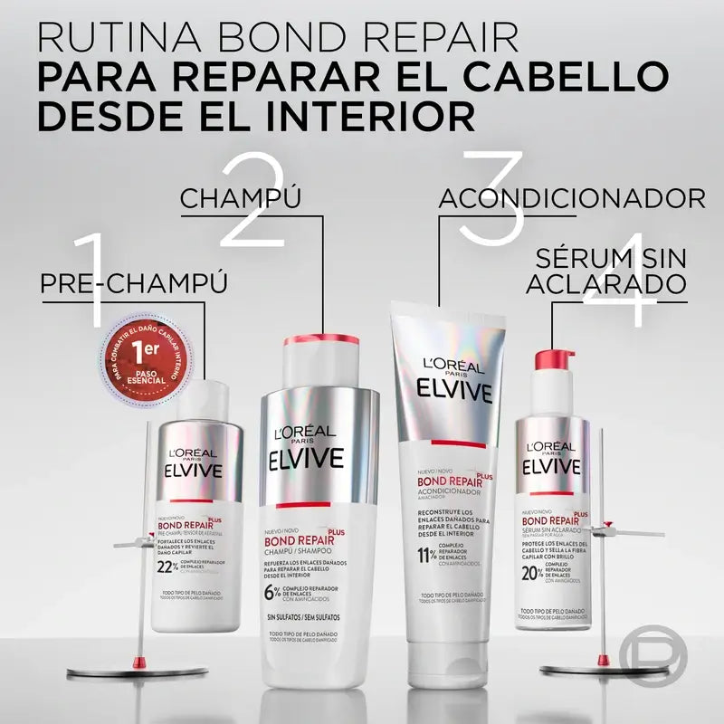 L'Oréal Paris Elvive Bond Repair Plus Champô Fortificante, 200 ml