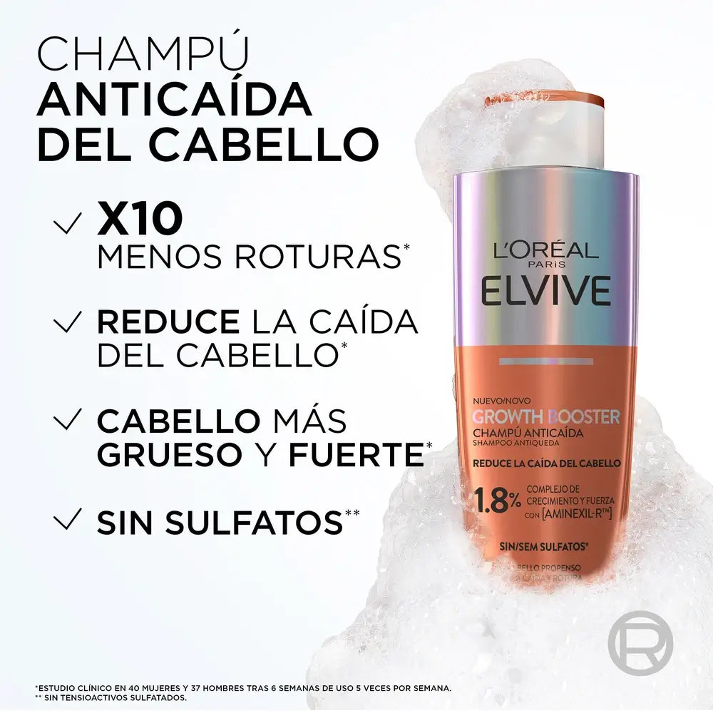 Champô Anti-queda L'Oreal Paris Elvive Growth Booster, 200 ml
