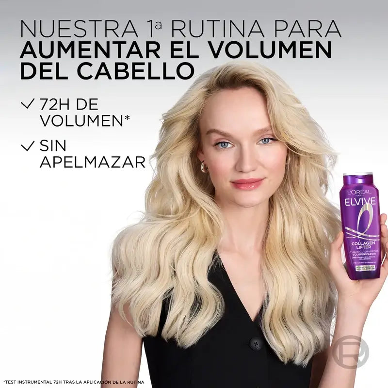 L'Oréal Paris Elvive Champô Volumizador com Péptidos de Colagénio, 400 ml