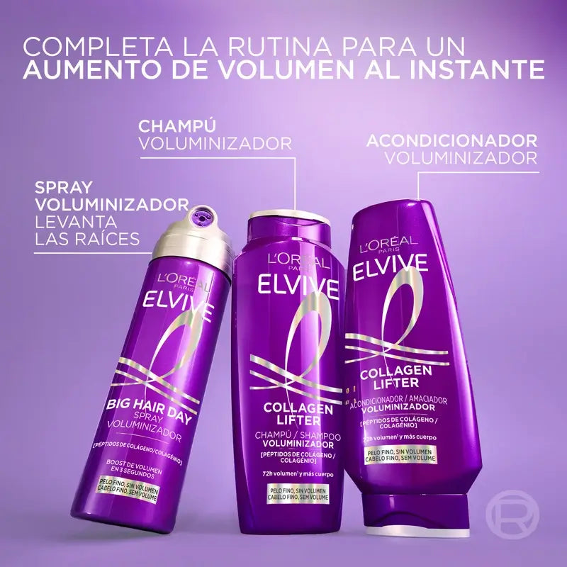 L'Oréal Paris Elvive Champô Volumizador, com Péptidos de Colagénio, 700 ml