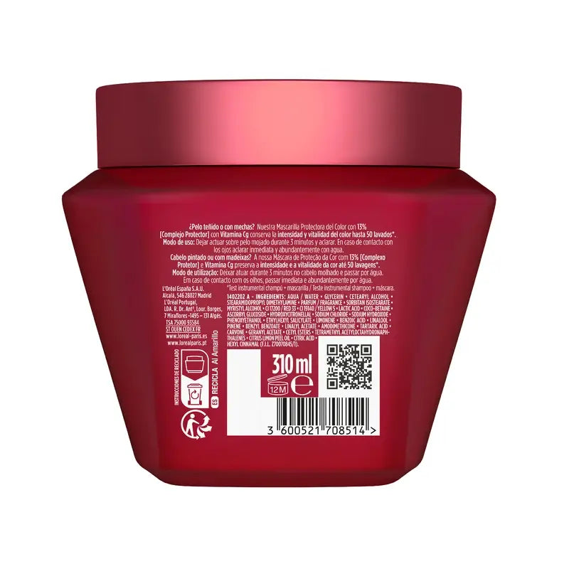 L'Oréal Paris Elvive Color Vive Máscara de Fixação da Cor, 310 ml
