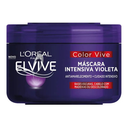 L'Oréal Paris Elvive Color Vive Máscara: Violeta matificante para cabelos louros, grisalhos ou com madeixas, 250 ml