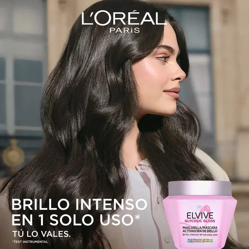 Máscara Activadora de Brilho L'Oréal Paris Elvive Glycolic Gloss, 310 ml