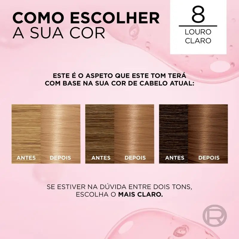 L'Oréal Paris Excellence Creme Permanent Hair Color - Tom 8 Louro Claro