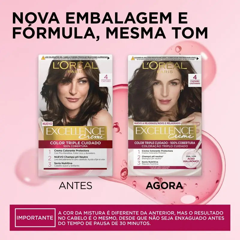 L'Oréal Paris Excellence Creme Permanent Hair Color - Tom 8 Louro Claro