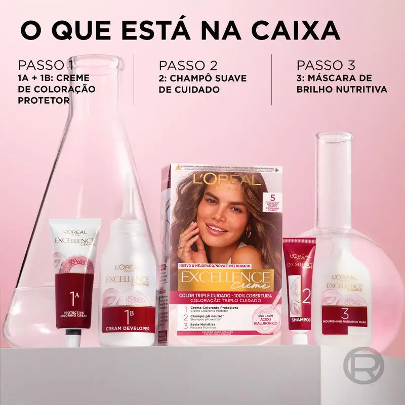 L'Oréal Paris Excellence Creme Permanent Hair Color - Tom 8 Louro Claro