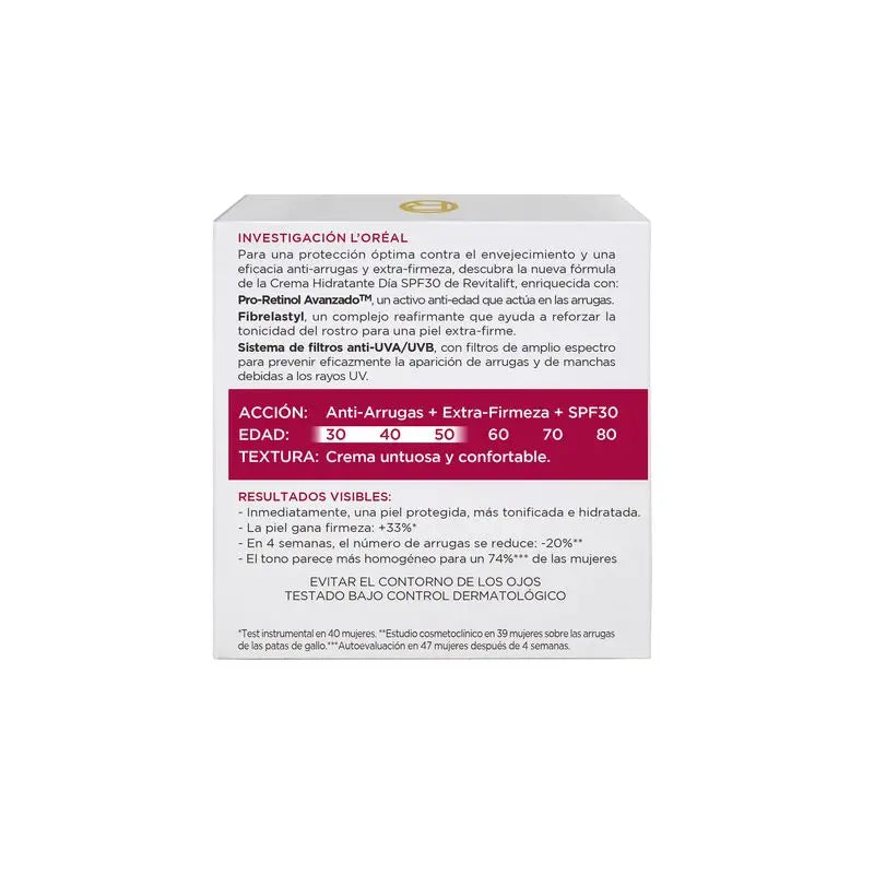 L'Oréal Paris Revitalift Creme de Dia Anti-Rugas Com Proteção Solar - Com Pro-Retinol - 50 Ml