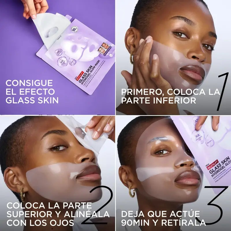 L'Oréal Paris Tissue Mask Revitalift Filler Glass Skin Hydrogel Facial Mask , 1 unidades