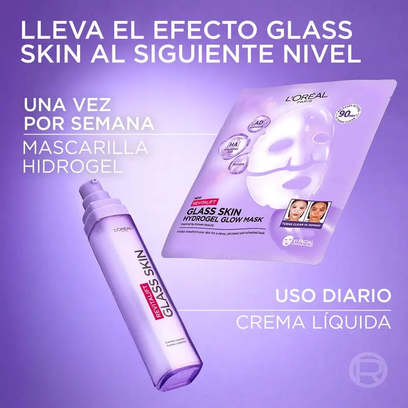 L'Oréal Paris Tissue Mask Revitalift Filler Glass Skin Hydrogel Facial Mask , 1 unidades