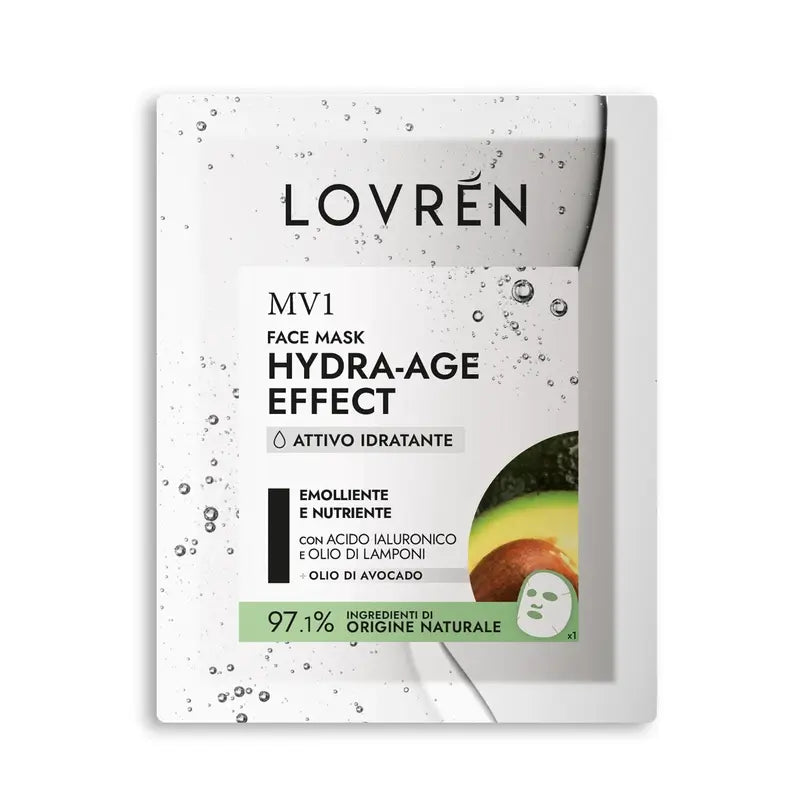 Máscara facial Lovrén Mv1 Efeito Hidra-Age, 15 gr