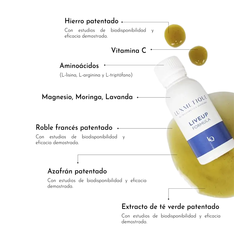 Luxmetique Liveup Formula , 15 frascos bebíveis x 30 ml