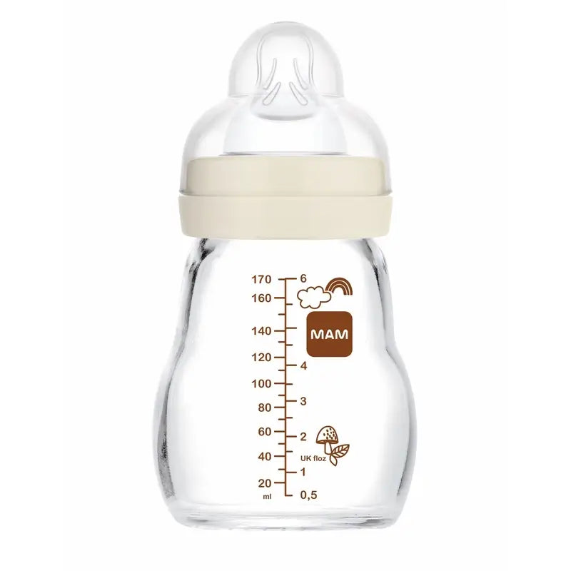 Mam Baby Baby Biberão Crystal Feel Good Neutro Mate, 170 ml