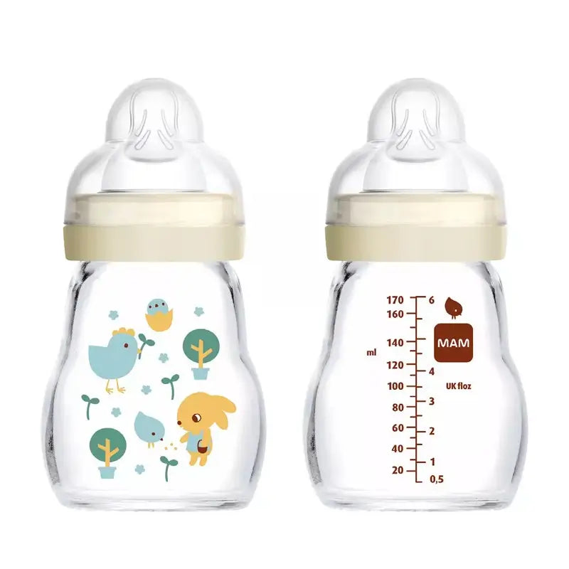 Mam Baby Baby Biberão Crystal Feel Good Neutro Mate, 170 ml