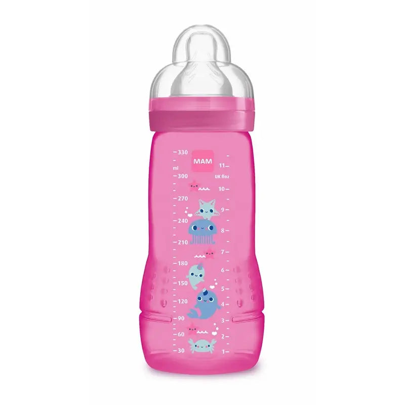 Biberão Mam Baby Easy Active Rosa Brilhante, 330 ml
