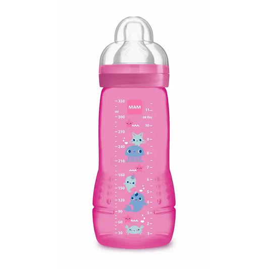 Biberão Mam Baby Easy Active Rosa Brilhante, 330 ml