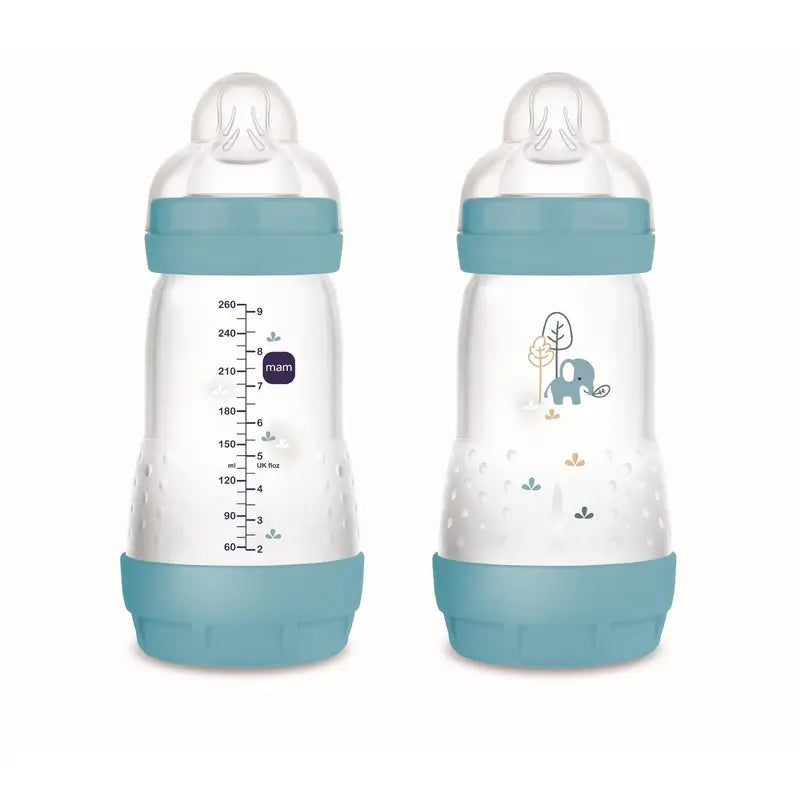 Biberão Mam Baby Easy Start Anti-Colic Azul Mate, 2X260Ml