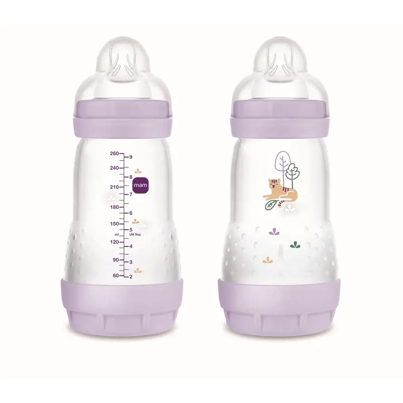 Biberão Mam Baby Easy Start Anti-Colic Rosa Mate, 2X260Ml