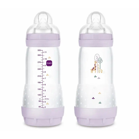 Biberão Mam Baby Easy Start Anti-Colic Rosa Mate, 2X320Ml