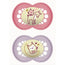 Chupeta de bebé Mam Original Night Latex Rosa +6M, 2 unidades