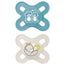 Mam Baby Soother Original Start Silicone Blue Animal 0-2M, 2 unidades