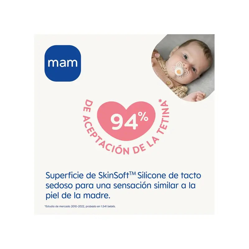 Chupeta de bebé MAM Perfect 2-6 m Silicone Azul mate
