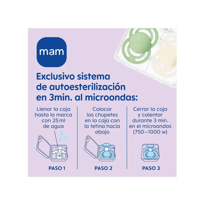 Chupeta de bebé MAM Perfect 2-6 m Silicone Azul mate