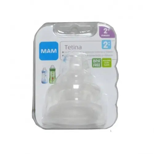 MAM TETINA SILICONE + 2 MESES DE FLUXO MÉDIO 2U