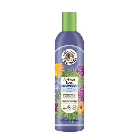 Mama Pharmelia Champô Anti-queda Aromático Alecrim & Bardana Champô Nutritivo, 500ml