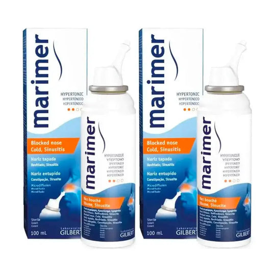 Marimer Spray Nasal Hipertónico de Água do Mar, Embalagem 2 x 100Ml