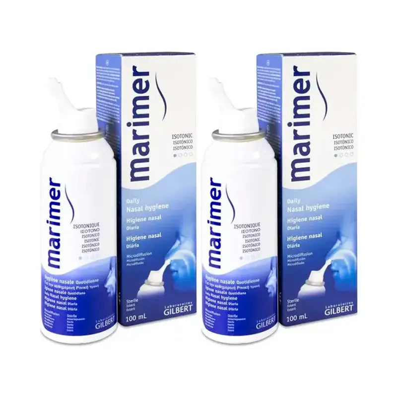 Marimer Seawater Isotonic Nasal Spray, embalagem de 2 x 100 ml
