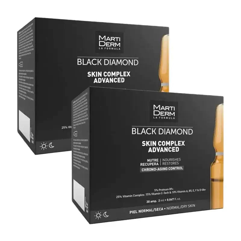 Martiderm Black Diamond Skin Complex Advanced, Embalagem 2 x 30 Ampolas