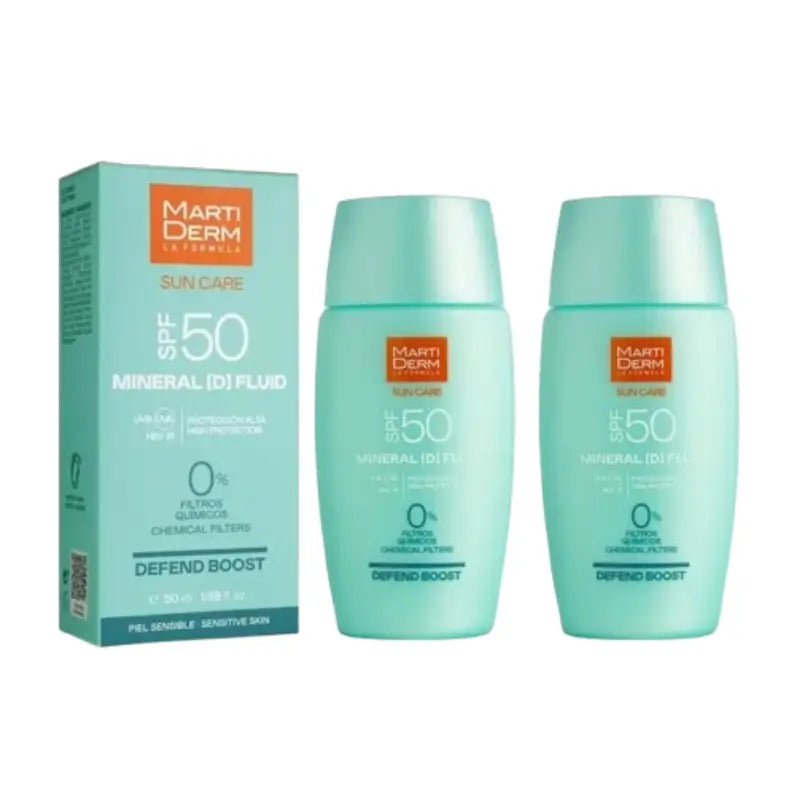 Martiderm Cuidados Solares Spf50 Mineral [D] Fluido, 2X50 Ml