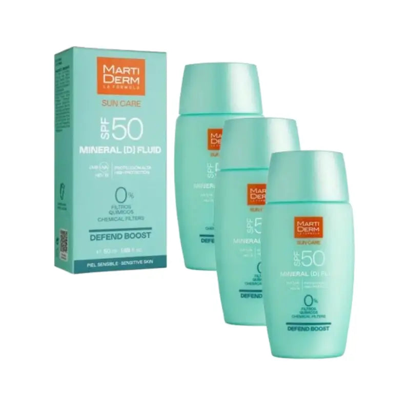 Martiderm Cuidados Solares Spf50 Mineral [D] Fluido, 3X50 Ml