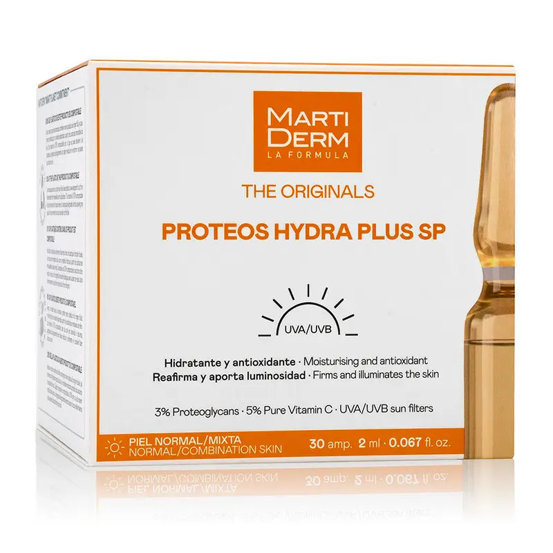 Martiderm The Originals Proteos Hydra Plus SP Misto Couro Normal 30 ampolas x 2 ml