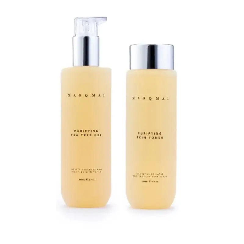 Masqmai Gel Purificante da Árvore do Chá 200 ml + Masqmai Tónico Purificante para a Pele 200 ml