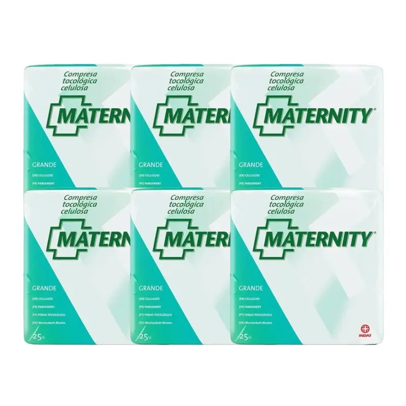 Almofada de celulose para maternidade Tocologic , 6 x 25 unidades
