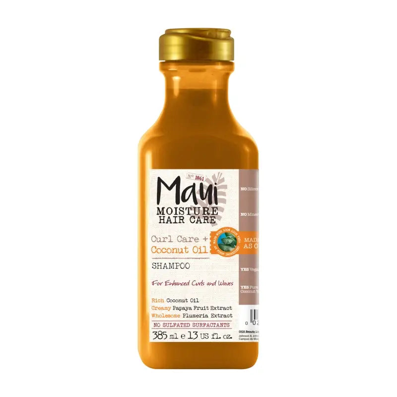Maui Moisture, Champô de Óleo de Coco, Define e Desembaraça o Cabelo Encaracolado, 385 ml