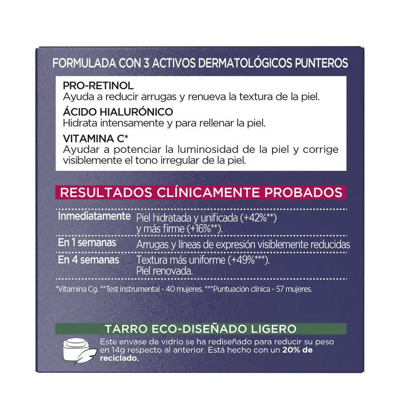 L'Oréal Paris Revitalift Laser Creme de Noite Anti-Envelhecimento Tripla Ação, Anti-Rugas e Multi-Correção, 50 ml