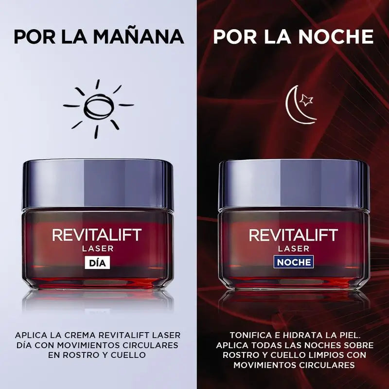 L'Oréal Paris Revitalift Laser, Creme de Dia Anti-Envelhecimento Intensivo com Vitamina C, Pró-Retinol e Ácido Hialurónico, 50ml