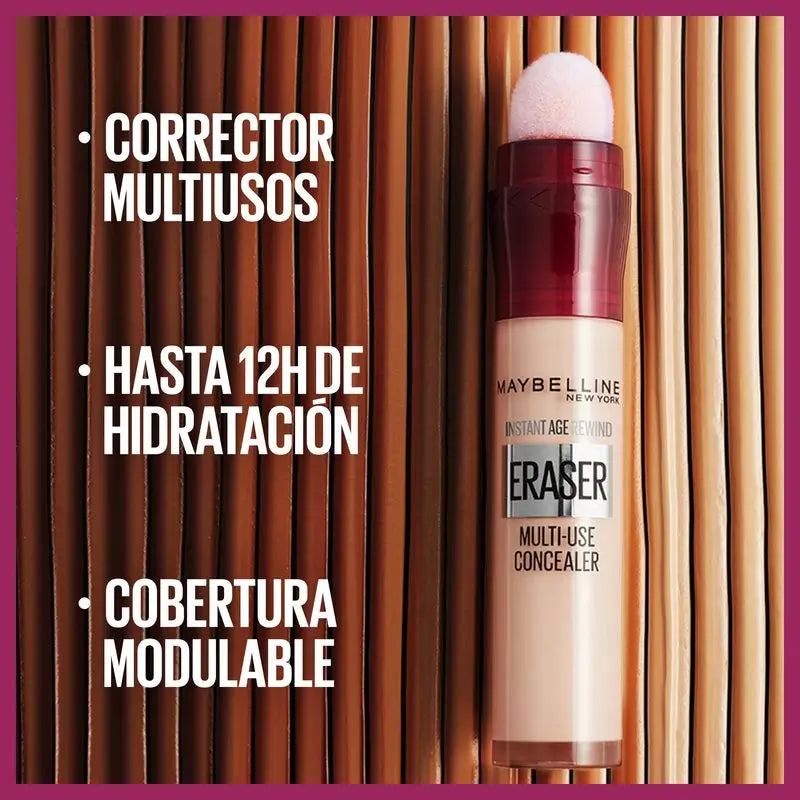 Maybelline New York Corretor Hidratante Multiusos Eraser, Sombra 10 Caramelo