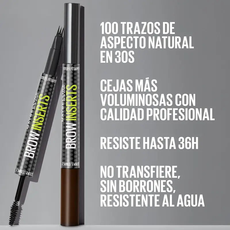 Maybelline New York Brow Insert Lápis para Sobrancelhas, Castanho Cinzento, 1,25 ml