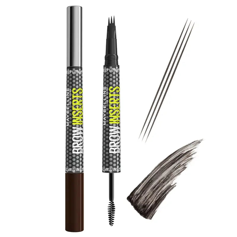 Maybelline New York Brow Insert Lápis para Sobrancelhas, Preto Castanho, 1,25 ml