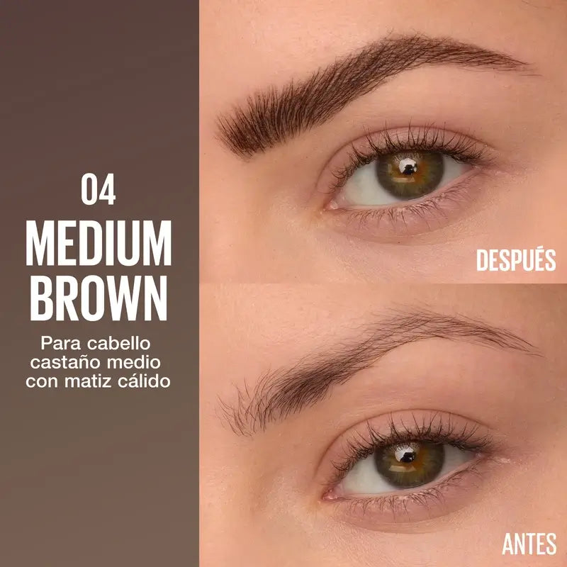 Maybelline New York Brow Insert Brow Pencil, Castanho Médio, 1,25 ml