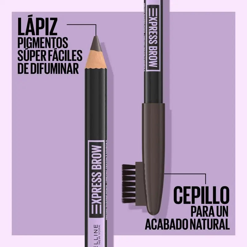 Lápis para Sobrancelhas Maybelline New York Express Brow Sombra 06 Preto Castanho