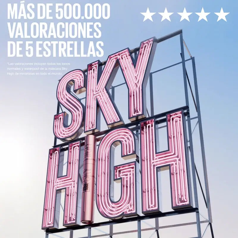 Maybelline New York Lash Sensational, Sky High Waterproof Mascara, Azul Marinho, 1 unid.