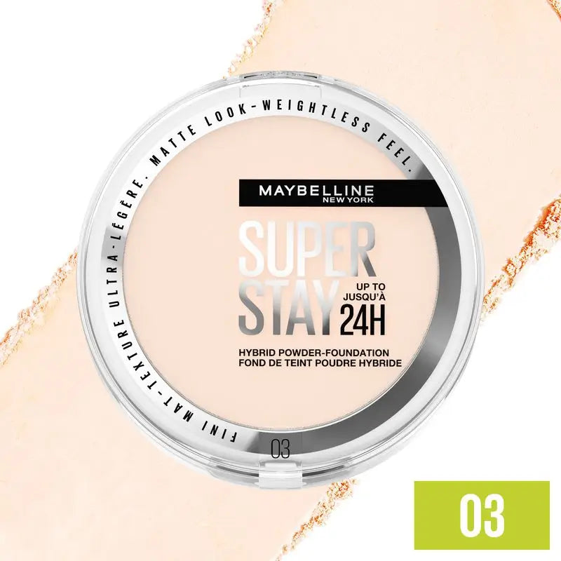 Maybelline New York Superstay Hybrid 24H Powder Foundation Sombra de Pó 03