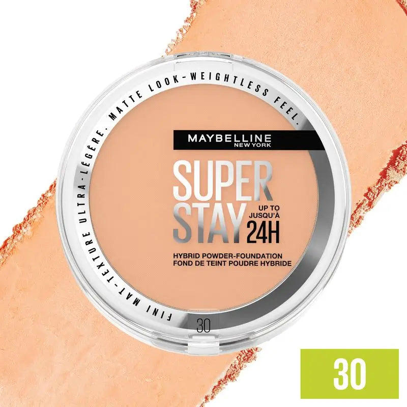 Maybelline New York Superstay Hybrid 24H Powder Foundation Shade 030